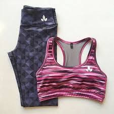Grey Pink Combo Activewear Trainig Tops