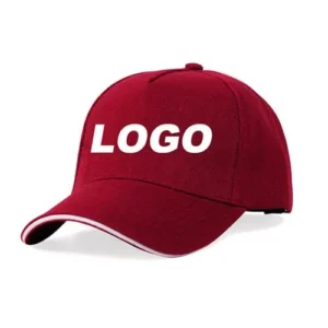 Maroon Promo Cap With Custom Logo