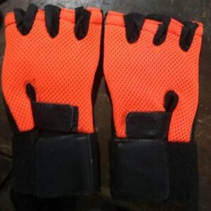 Orange Black Combo Training Gloves