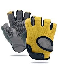 Yellow Grey Combo Training Gloves